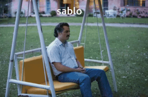 Man on Swing with Sablo