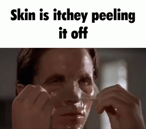 Man Peeling Tape Off Face GIF