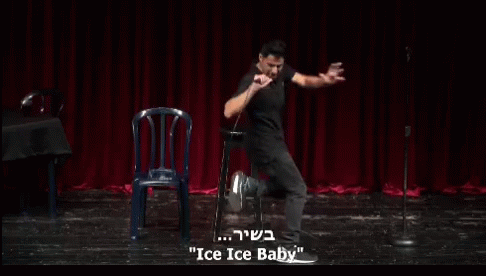 Man Performing Ice Ice Baby GIF