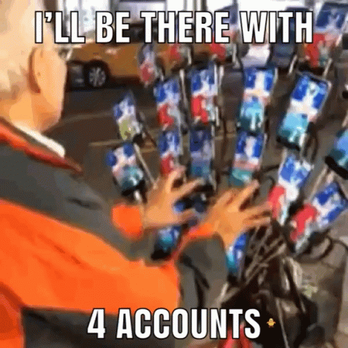 Man Phones I'll Be There With 4 Accounts GIF