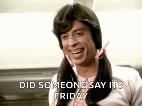 Man Pigtails Wig Says Did Someone Say It's Friday