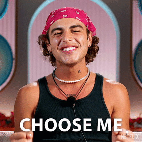 Man Pink Bandana Pearl Necklace Choose Me Netflix