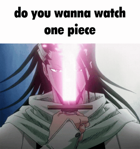Man Pink Lightsaber Asks Do You Wanna Watch One Piece