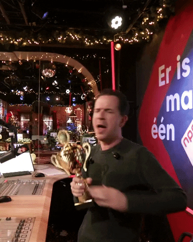 Man Play Like A Champion And Won The Trophy GIF