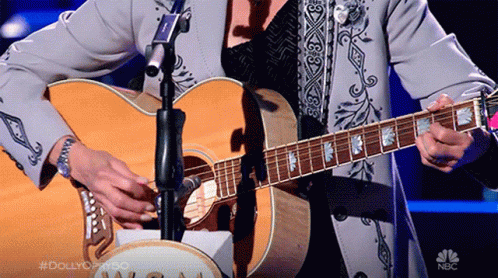 Man Playing Acoustic Guitar on NBC Show