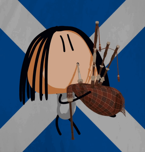 Man Playing Bagpipe Aux Buttes Chaud