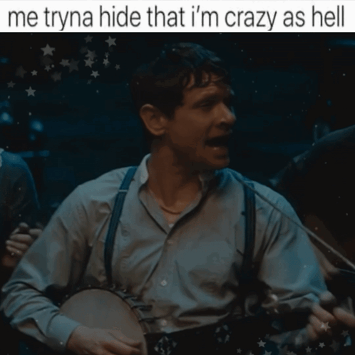 Man Playing Banjo Hide Crazy