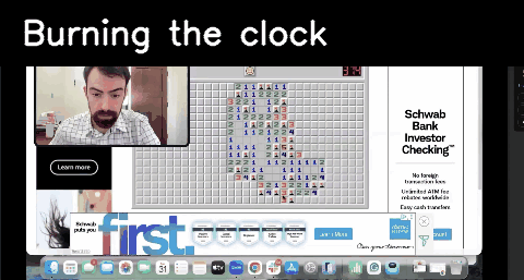 Man Playing Burning the Clock