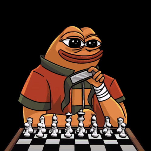 Man Playing Chess Under Game Sign