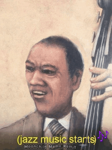 Man Playing Double Bass Jazz Music Starts