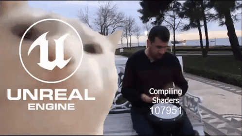 Man Playing Drum At Unreal Engine Banner GIF