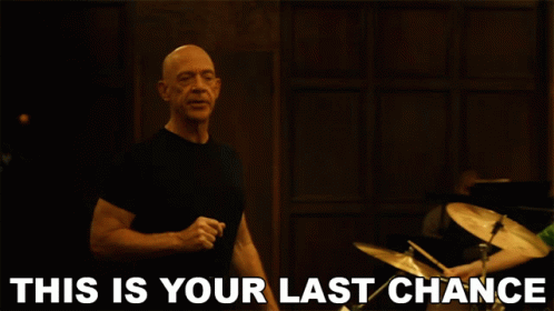 Man Playing Drums This Is Your Last Chance