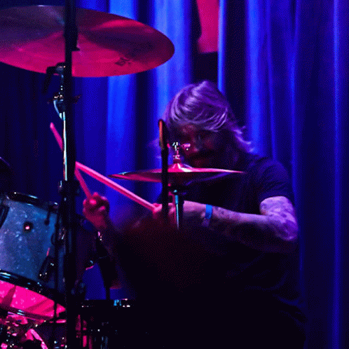 Man Playing Drums With Sabian Cymbal GIF