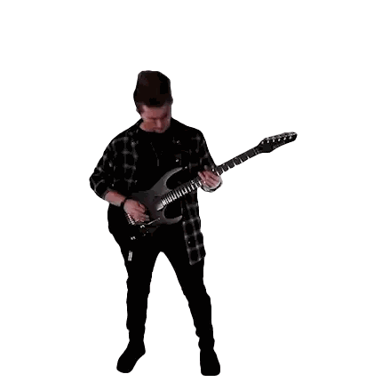 Man Playing Electric Guitar