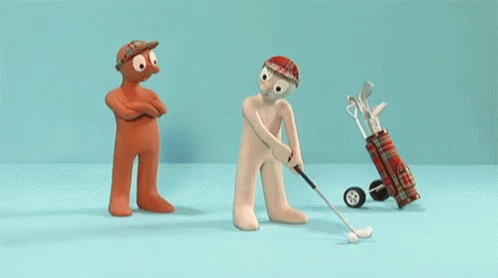 Man Playing Golf With Golf Bag GIF