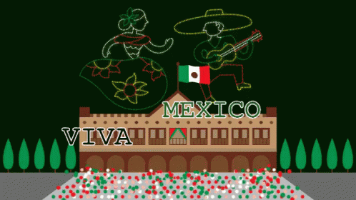 Man Playing Guitar In Front Of Building Saying Mexico GIF