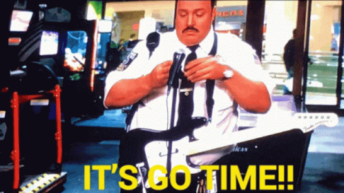 Man Playing Guitar Saying Its Go Time