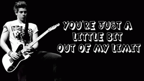 Man Playing Guitar With Out Of My Limit GIF