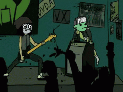 Man Playing Guitar with Ovda Sign