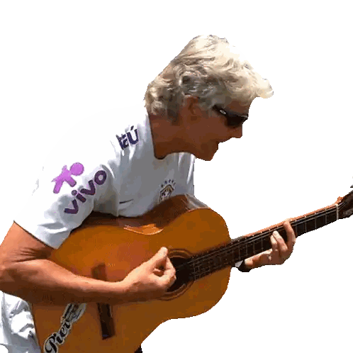 Man Playing Guitar with Vivo Sleeve
