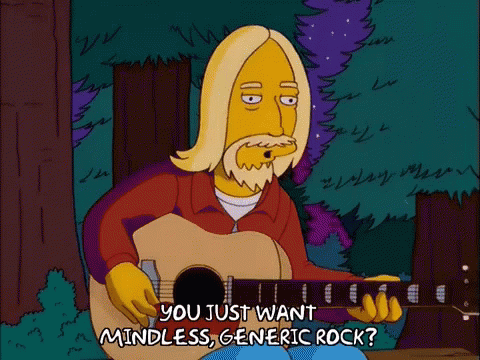 Man Playing Guitar You Just Want Mindless Generic Rock