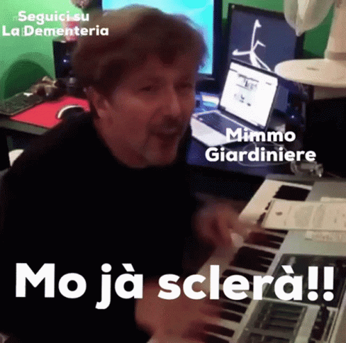 Man Playing Keyboard Saying mojja sclera
