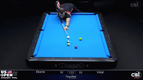 Man Playing Pool on Diamond Table