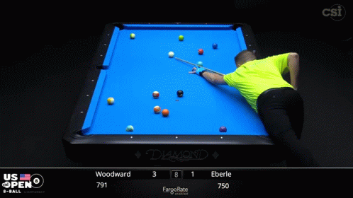 Man Playing Pool on Diamond Table