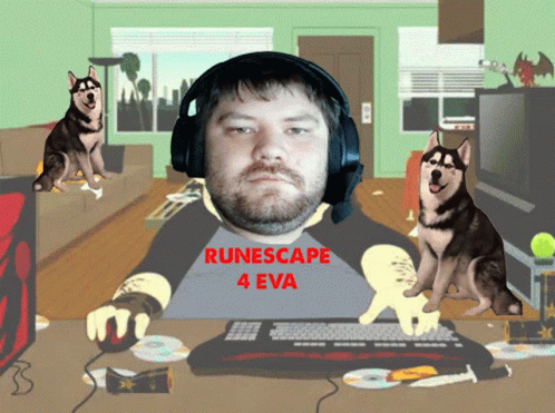 Man Playing Runescape GIF