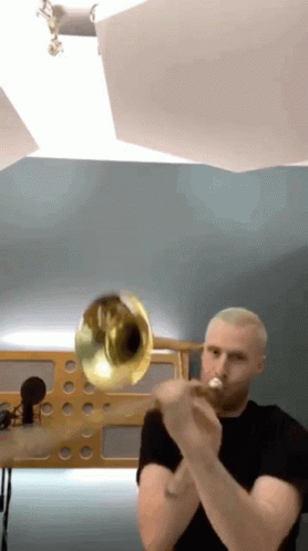 Man Playing Sad Trombone GIF