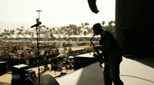Man Playing Saxophone at Cachella Festival