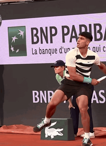 Man Playing Tennis At BNP Paribas Ad GIF
