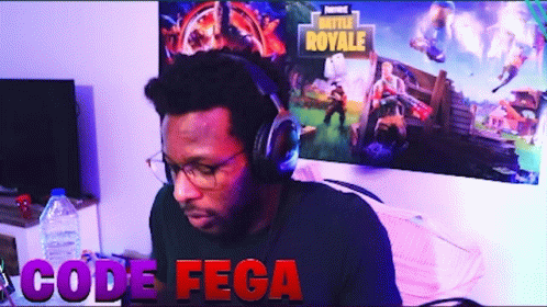 Man Playing Video Game Headphones Code Feca