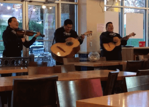 Man Playing Violin and Women Playing Guitars