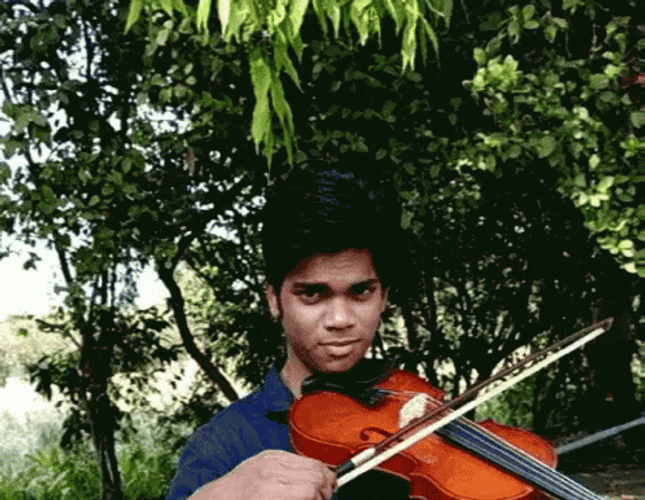 Man Playing Worlds Smallest Violin GIF