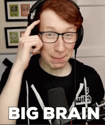 Man Pointing Big Brain Meme GIF