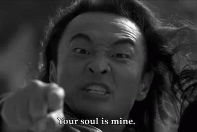 Man Pointing Saying Your Soul Is Mine