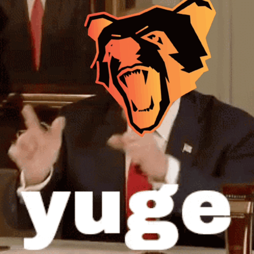 Man Pointing Up Bear and Bull NFT Yuge