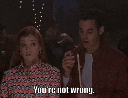Man Pool Cue Woman Saying You're Not Wrong