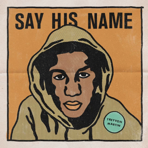 Man Poster Saying Say His Name GIF