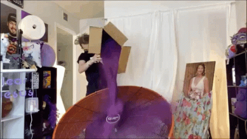 Man Pour Purple Glitter GIF