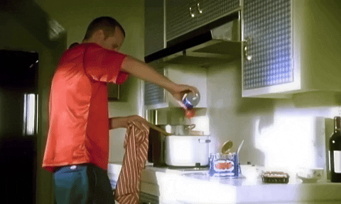 Man Pouring Ketchup Cook GIF