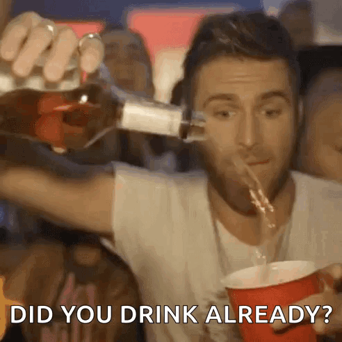Man Pouring Red Cup Did You Drink Already
