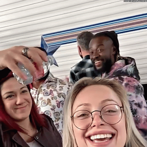 Man Pouring Water Into Woman's Bottle GIF
