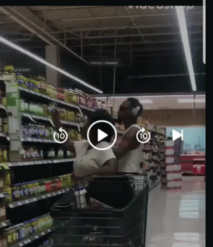 Man Practice Boxing In Walmart Funny GIF