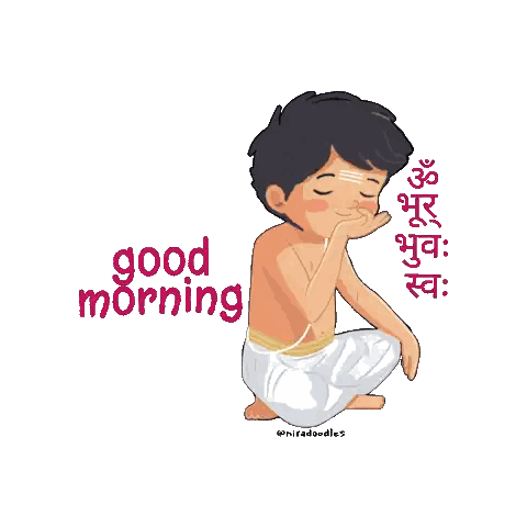 Man Praying With Good Morning Text