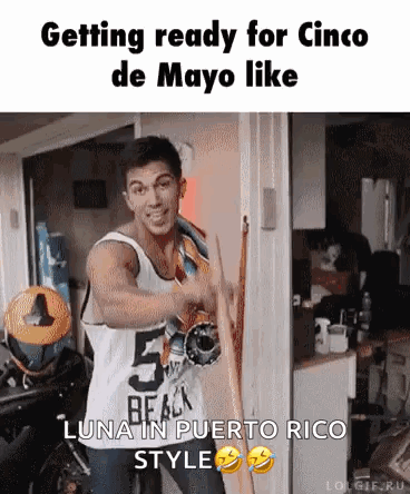 Man Preparing for Cinco de Mayo