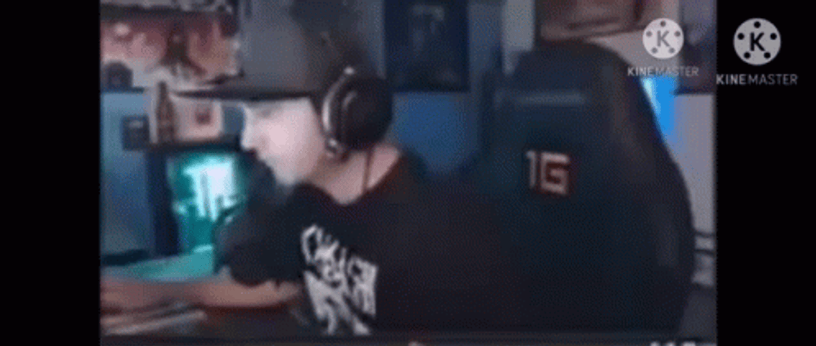 Man Punching Webcam GIF