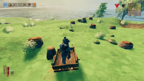 Man Pushing Cart
