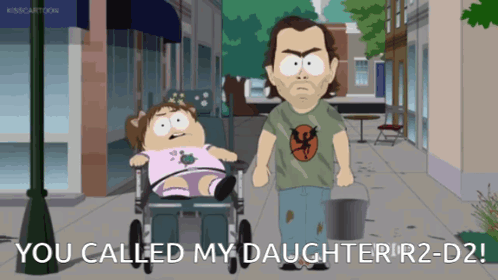 Man Pushing Girl in Wheelchair Saying You Called My Daughter